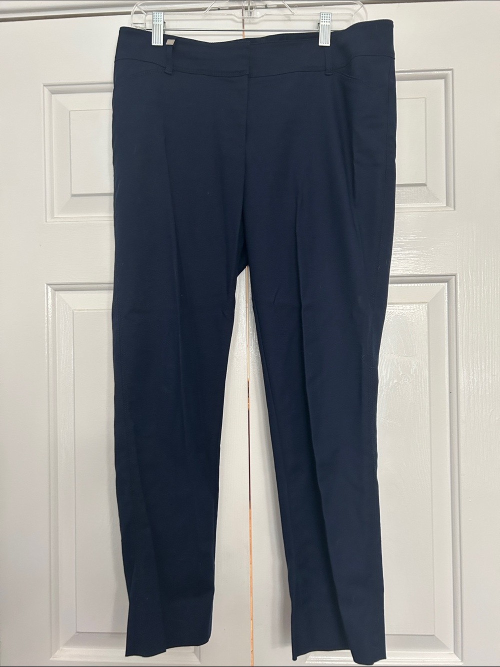 White House Black Market Navy Cropped Slim Dress Pants